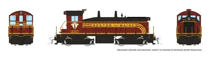 Rapido 27069 - HO EMD SW9 - DC/ Silent - Boston & Maine (B&M As Delivered) #1231