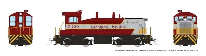 Rapido 27074 - HO EMD SW9 - DC/ Silent - Canadian Pacific (CP Block Scheme) #7400