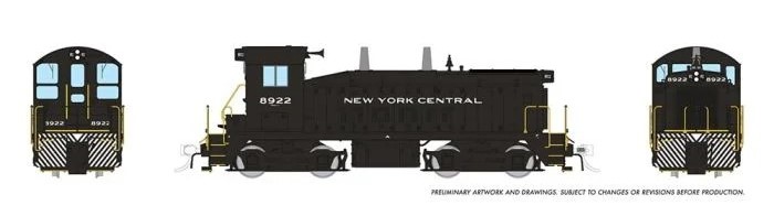 Rapido 27092 - HO EMD SW9 - DC/ Silent - New York Central (NYC As Delivered) #8928