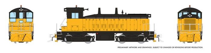 Rapido 27099 - HO EMD SW9 - DC/ Silent - Generic Industrial Yellow - Unlettered