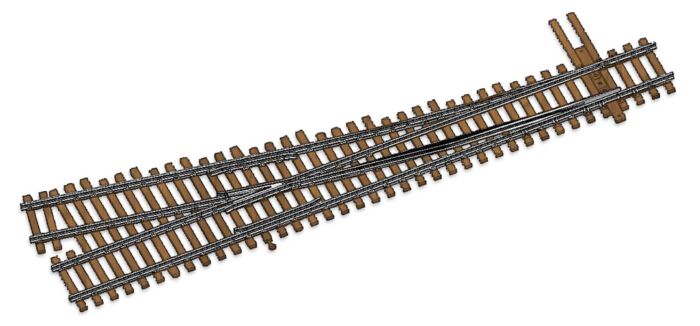 Walthers Track 10016 - HO Code 100 Nickel Silver DCC-Friendly #5 Turnout - Right Hand