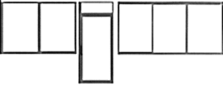 Pikestuff 1106 - HO Doors (White Styrene) - Storefront Door and Windows - 1 Each