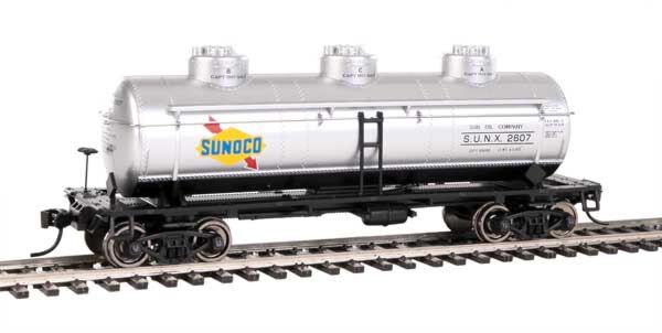 Walthers Mainline 1141 - HO 36Ft RTR 3-Dome Tank Car - Sunoco #2607