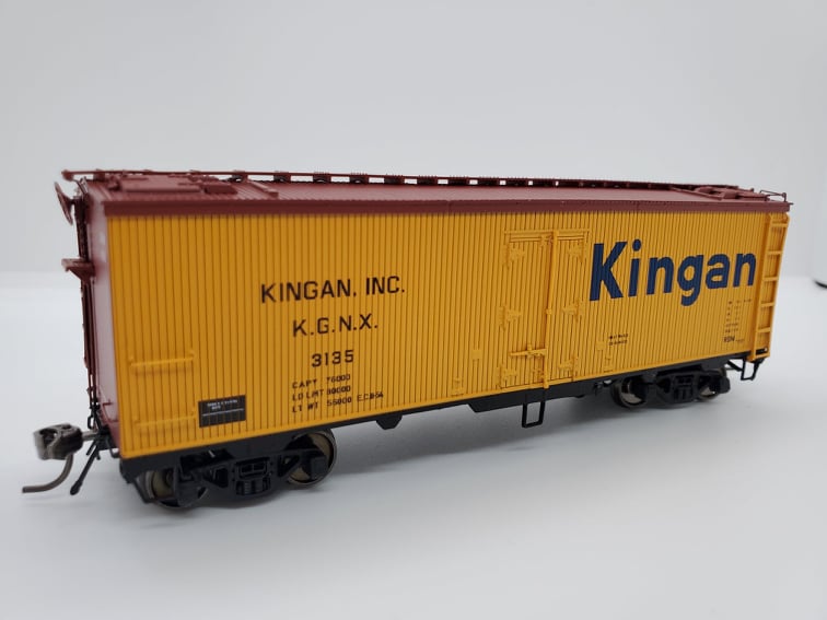 Rapido Trains 121056-2 - HO 37ft General American Meat Reefer - Kingan (Largo Logo) #3080