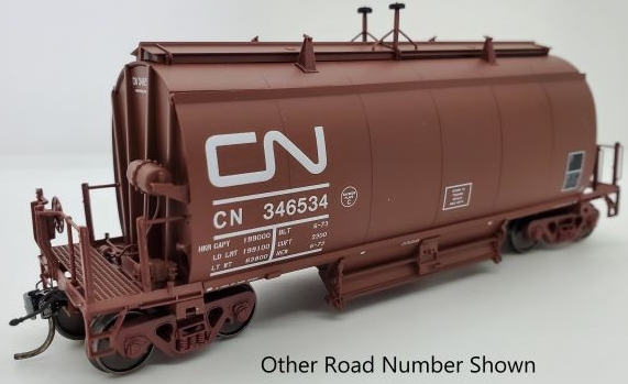 Rapido 143010-6 HO - Long Barrel Ore Hopper - CN Mineral Brown #346619 OVR Special Run