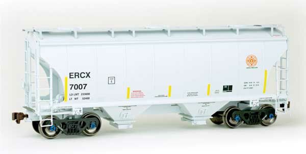 American Limited Models 2003 - HO RTR Trinity Rail 3281 Cu Ft 2-Bay Covered Hopper -Excel Railcar ERCX #7023