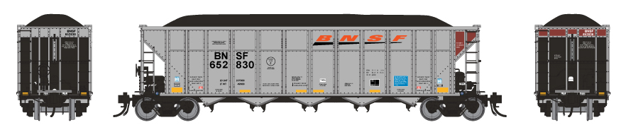 Rapido 169002 - HO AutoFlood III RD Coal Hopper - BNSF (Wedge scheme) #653245
