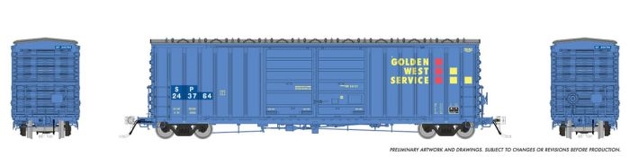 Rapido 170007 - HO 50Ft PCF B70 Boxcar - w/ Superior Doors - Golden West/ SP Patch (6 pkg)