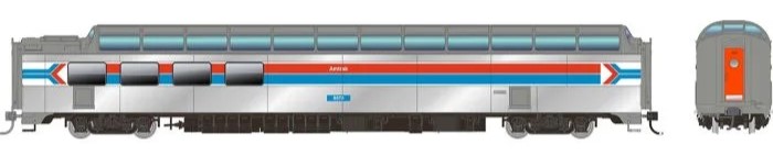 Rapido 175013 - HO SP 3/4 Dome-Lounge w/Flat Sides - Amtrak (Phase 1) #9373