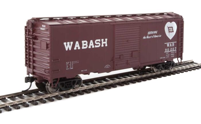 Walthers Mainline 2268 - HO 40ft ACF Welded Boxcar w/8ft Youngstown Door - Wabash #90303