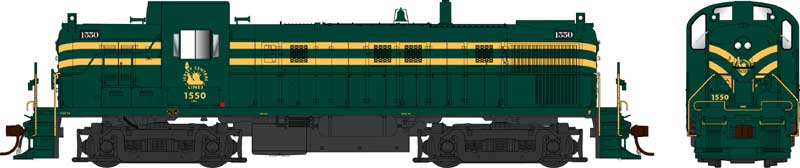 Bowser 25415 - HO Alco RS-3 Phase 2 - DC/DCC Ready - Jersey Central (Green Stripe) #1550