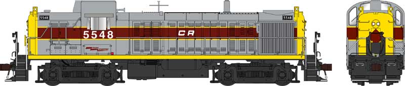 Bowser 25456 - HO Alco RS-3 Phase 1 - DCC & Sound - Conrail (ex Erie Lackawanna) w/ Large Louvers #5548