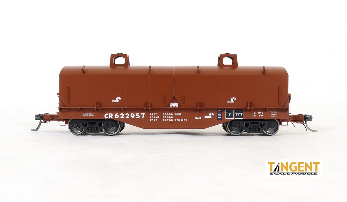 Tangent Scale Models 27012-02 HO Conrail (CR) G41A Repaint 1976 w/ Hoods PRR Shops G41A Coil Car #622941