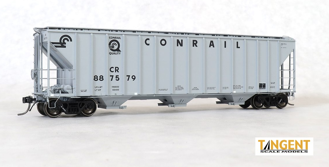 Tangent Scale Models HO 28060-05 Conrail (CR) H51C -Quality Gray Repaint 1992- PC Samuel Rea Shops 4600 Covered Hopper #887587