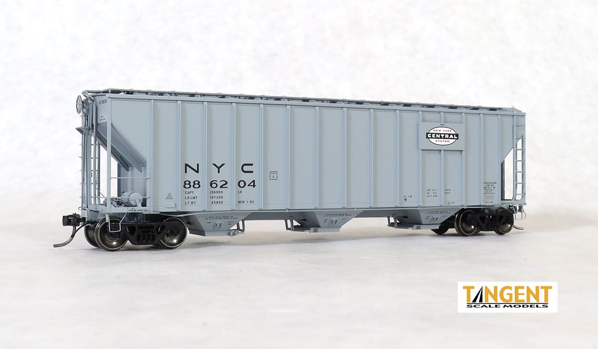 Tangent 28111 - HO 4700 Covered Hopper - New York Central (946H Delivery Gray 1-1965) #886214