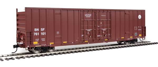 Walthers Mainline 2958 - HO 60ft Hi-Cube Plate F Boxcar - BNSF #761101