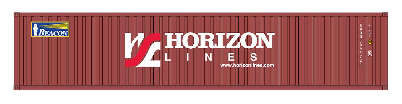 Intermountain Railway 30269-03 HO Scale 40Ft Corrugated Container Beacon Horizon Lines 2pk