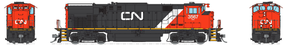 Rapido 33522 - HO MLW M420 - DCC & Sound - Canadian National (North American Scheme) #3567