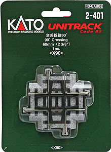 Details about   Kato KAT2401 HO 60mm 2-3/8" 90-Degree Crossing 