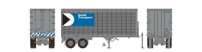 Rapido 403076 - HO 26Ft Can-Car Dry-Van Trailer - Smith Transport #7612