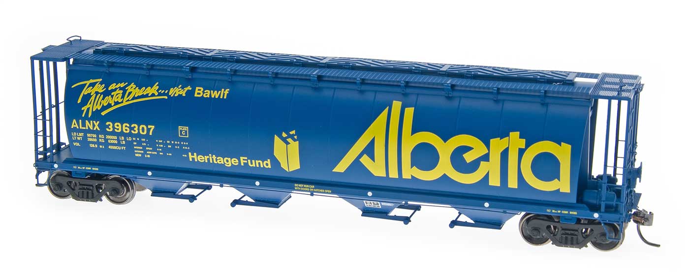 Intermountain 45117-65 - HO 59Ft 4550 Cu. Ft. Cylindrical Covered Hopper - Trough Hatch - Alberta: Take-A-Break (ALNX) #396330 Waskatenau