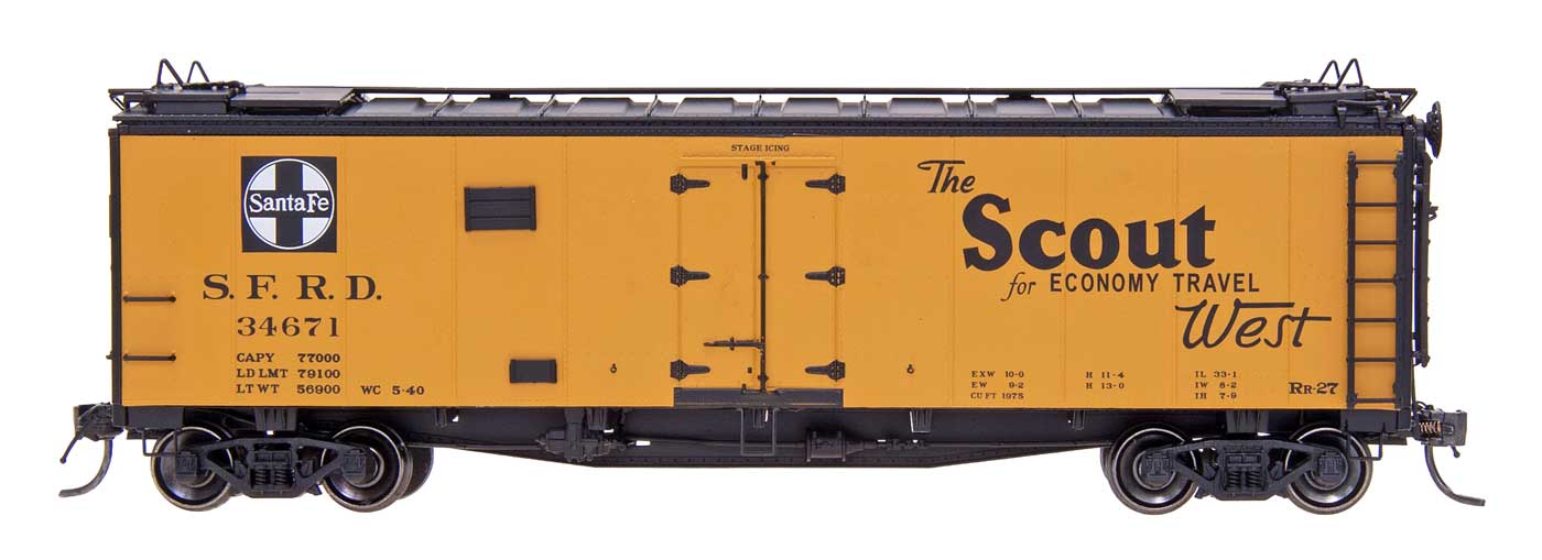 Intermountain 46104-51 HO Scale Santa Fe Refrigerator Car -The Scout #34664