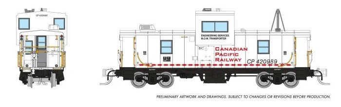 Rapido 510008 - N Scale Wide-Vision Caboose - Canadian Pacific: Engineering Services #420990