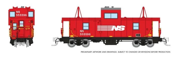 Rapido 510034 - N Scale Wide-Vision Caboose - Norfolk Southern #555635