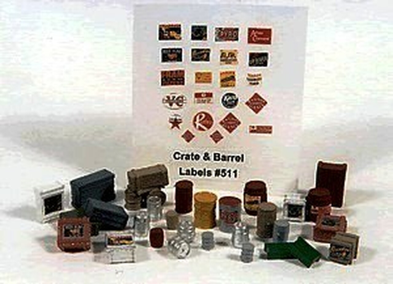 JL Innovative 511 - HO Crates, Kegs & Barrels Set (30pcs)
