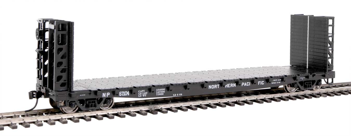 Walthers Mainline 5912 - HO 53ft GSC Bulkhead Flatcar - Northern Pacific #67159