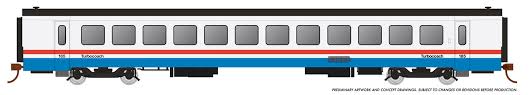 Rapido 25106 - HO Rohr Turboliner - DC/ Silent - Amtrak Phase 3 (late) - Turbocoach #186