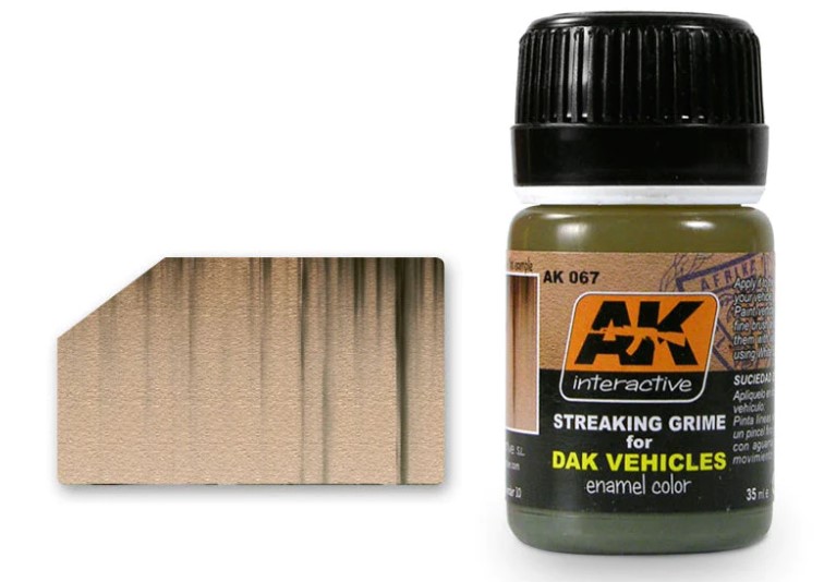 AK Interactive 67 DAK Vehicle Streaking Grime Enamel Paint 35mL