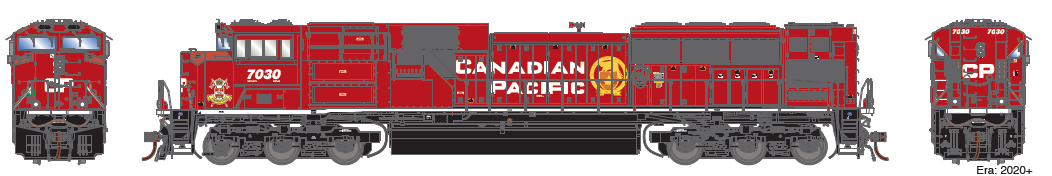 Athearn Genesis G1161 - HO EMD SD70ACU - DCC & Sound - Canadian Pacific CP (Red) #7030