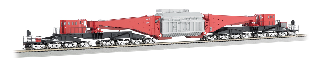 Bachmann 80513 HO Scale 380 Ton Schnabel Retort/Cylinder Load Freight Car Red/B 22899805139 