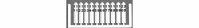 Tichy Train 8184 - HO Concrete Milepost Markers #1-50 - White w/Black Printing pkg(50)
