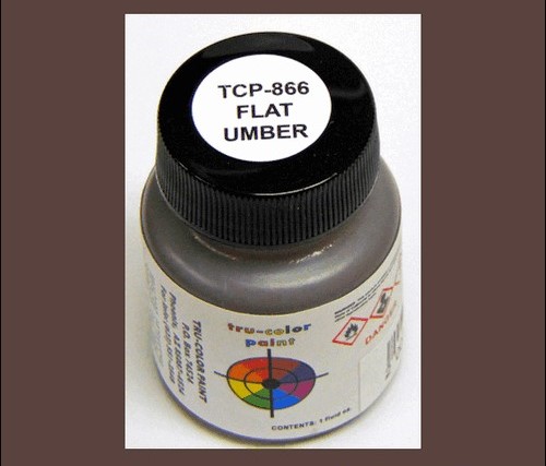 Tru Color Paint 866 - Flat Brushable Acrylic - Umber - 1oz