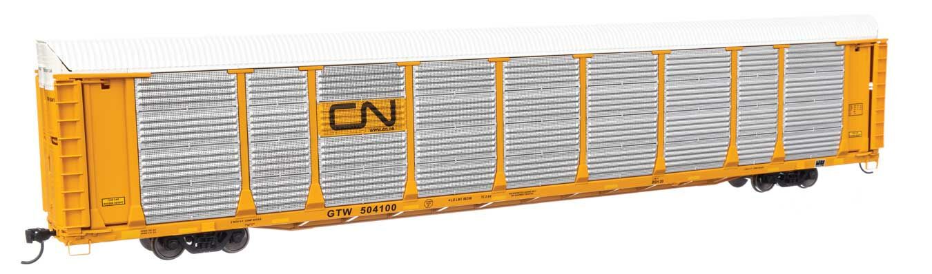 Walthers Proto 101511 - HO 89ft Thrall Bi-Level Auto Carrier - CN/GTW #504128