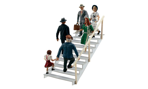Woodland Scenics 1954 - HO Scenic Accents - Taking the Stairs (6/pkg)