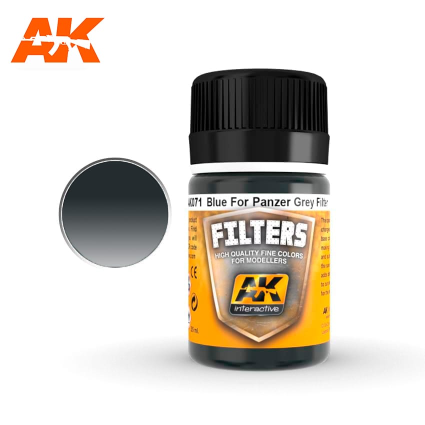 AK Interactive Filter Blue for Panzer Grey Enamel Paint 35ml