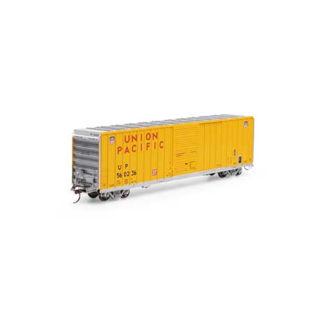 Athearn RTR 16120 - HO FMC 60ft Hi-Cube Ex-Post Boxcar - UP/Yellow #560263