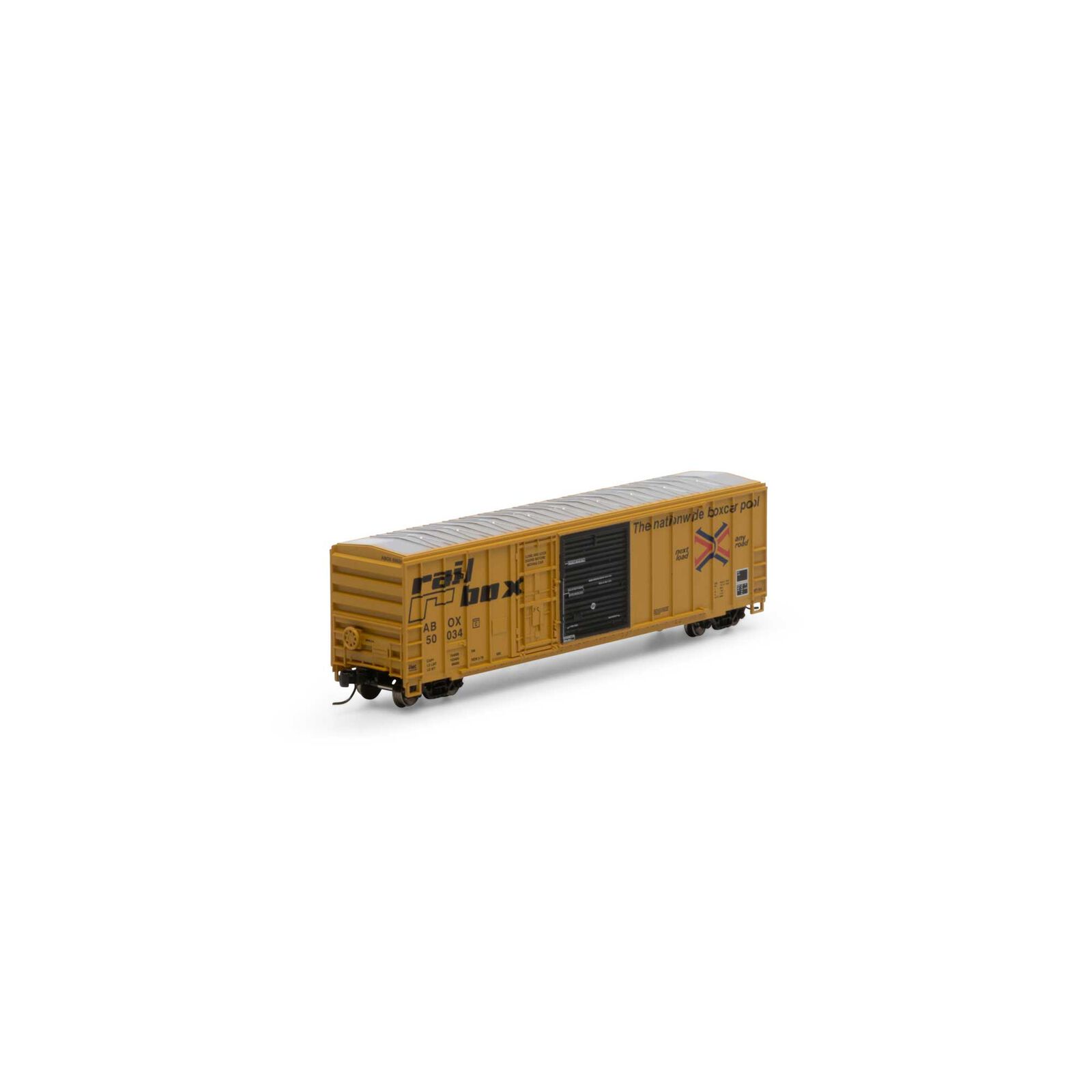 Athearn 24584 - N Scale 50ft FMC Combo Door Boxcar - Railbox/ABOX (Early) #50456