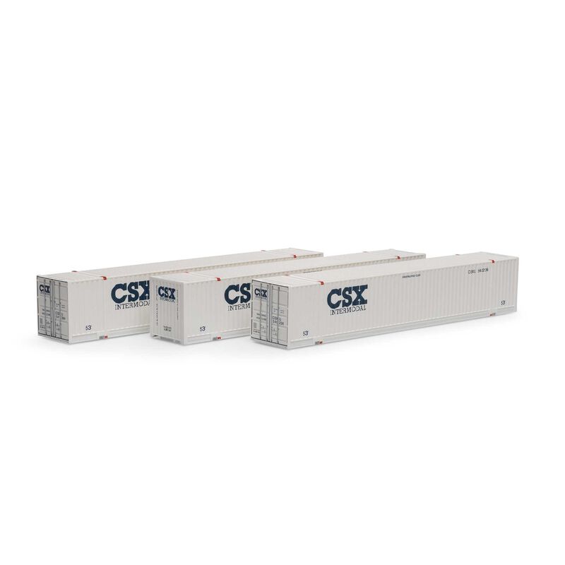 Athearn 26525 - HO RTR 53Ft Jindo Container - CSX (3pkg)