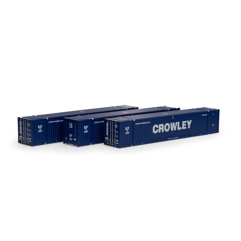 Athearn 28994 - HO RTR 53Ft Jindo Container - Crowley (3pkg) #1