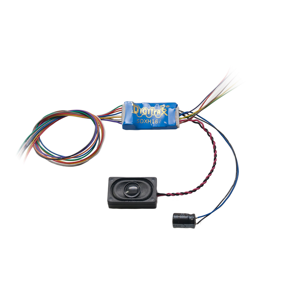 Digitrax SDH167D - Series 7 Sound Decoder w/Speaker & Capacitor