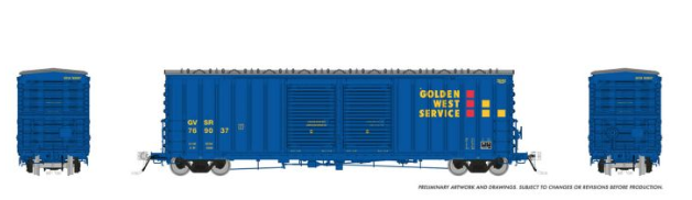Rapido 170006-1 - HO 50Ft PCF B70 Boxcar - w/ Youngstown Doors - Golden West Galveston #769001