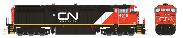 Rapido 24521 - HO Dash 8-40CM - DCC & Sound - BC Rail: CN Website #4615