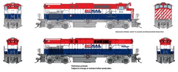 Rapido 33032 - HO MLW M420 A/B Set - DC/DCC Ready - BC Rail (Red/White/Blue) #641, 681