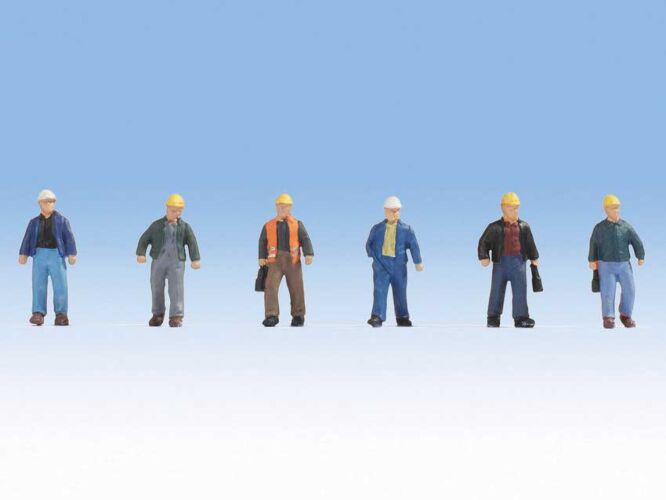 Walthers SceneMaster 6047 - HO Construction Workers (6pk)