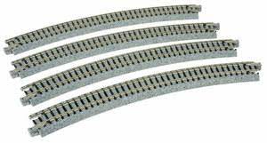 Kato Unitrack 20-130 - N Scale Curved Roadbed Track Section - 30-Degree 13-3/4 inches 348mm Radius (4/pkg)
