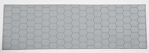 Chooch 8598 - HO Flexible Vinyl Wall - Modern Concrete Cruciform Pattern
